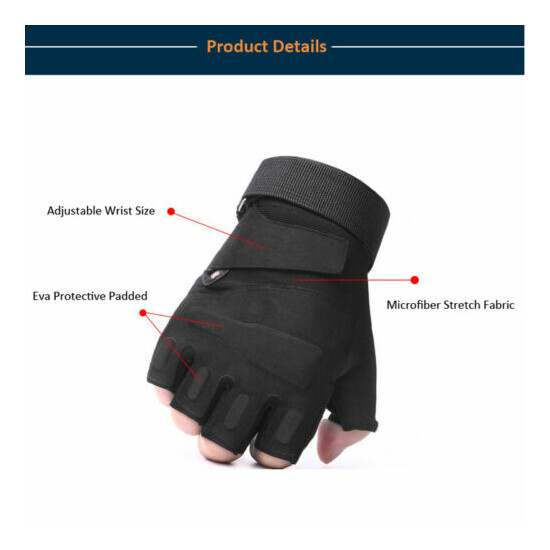 Tactical Half Finger Hunting Gloves Army SWAT Military Combat Shooting Duty Gear {2}