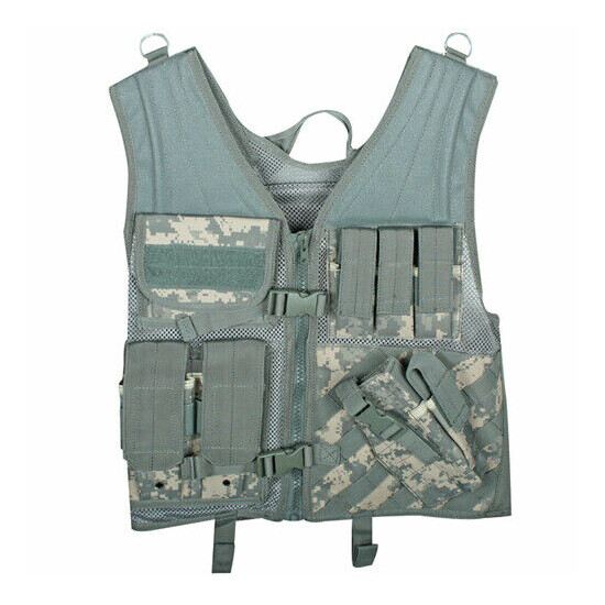 NEW Heavy Duty Military Assault Cross Draw MOLLE Tactical Vest ACU DIGITAL CAMO {1}