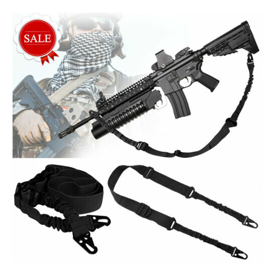 Tactical 2 Point Rifle Gun Sling Strap Adjustable Hunting Shotgun Belts Outdoor {1}