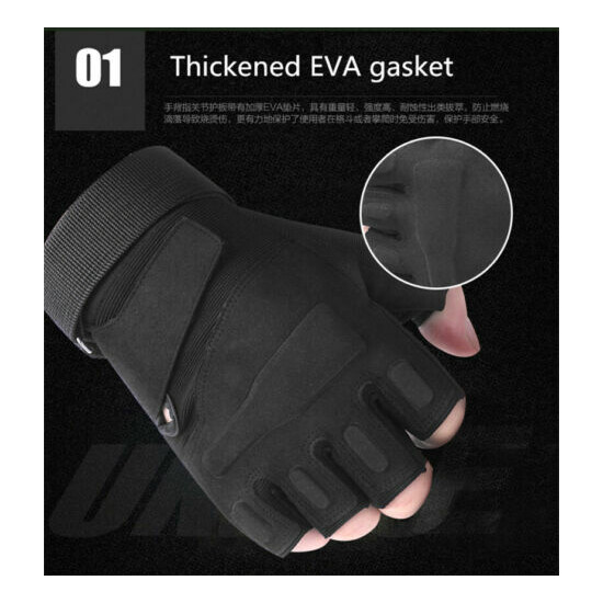 Outdoor Mens Tactical Army Military Fingerless Combat Cycling Half Finger Gloves {7}