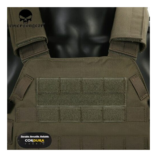 Emerson Tactical Modular Combat Vest MOLLE LBT-6094A Plate Carrier w/ 3 Pouch RG {8}