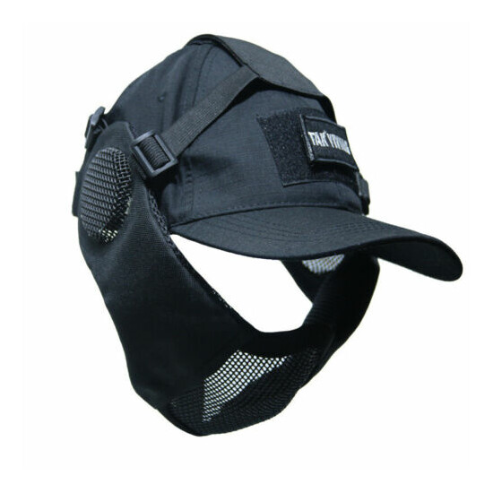 Tactical Foldable Camouflage Mesh Mask With Ear Protection With Cap For Hunting {14}