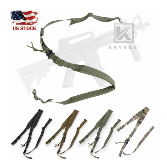 KRYDEX MK2 Tactical 2 Point Sling Shoulder Padded Strap Adjustable Quick Detach {1}