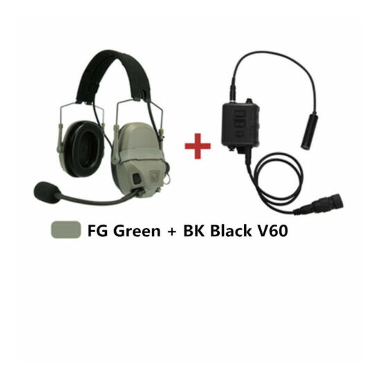 Updated FCS FMA AMP Dual-Channel Pickup Noise ReductionTactical Headset V60 PPT {18}