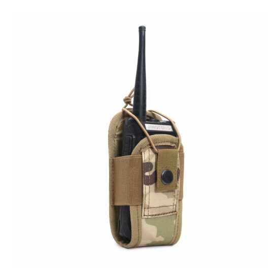 Tactical Molle Radio Pouch Walkie Talkie Holder Waist Bag Belt Pocket Holster US {28}