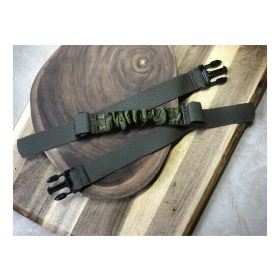 Tactical Chest Rig Bungee Strap, Ranger Green/BK. {5}