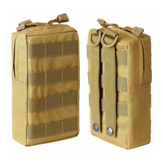 Tactical Molle Utility Pouch Waist Belt Bag Outdoor Pocket Military with Zipper {9}