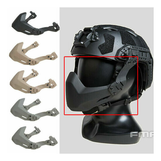 FMA Tactical Rail Folding Arm Half Face Mask For Helmet Universal Protection {1}