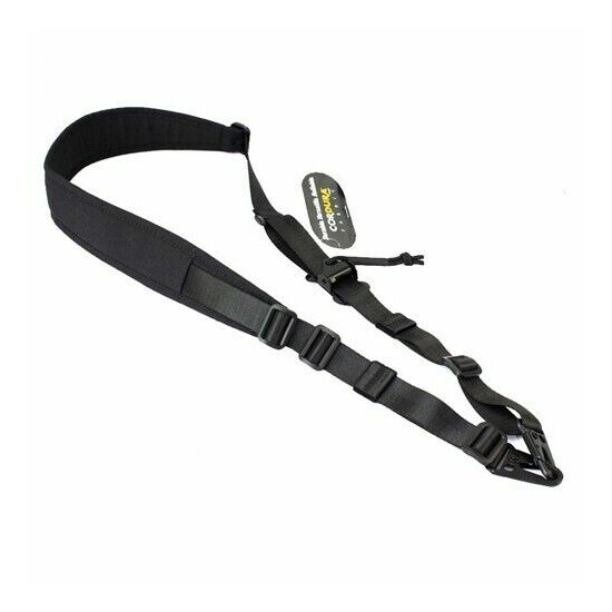 Tactical Adjustable Single Shoulder Strap with 2 Buckles Hook Webbing Sling {7}
