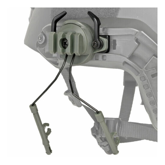 2Pc Tactical Helmet Rail Adapter Headset Holder Rack for 19-21mm Helmet Rail {13}