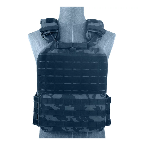 Laser Cut XL-3XL Molle Plate Carrier Midnight Camo fit 10x12 or 11x14 body armor {1}