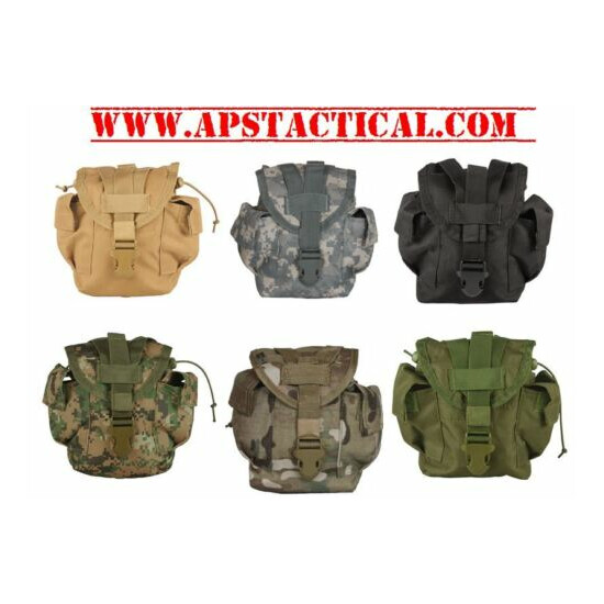 NEW Military Style Tactical Survival MOLLE 1 qt Canteen Cover Pouch COYOTE TAN {4}