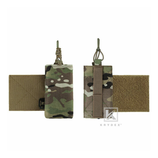 KRYDEX 2pc Tactical Radio Pouch Expander Wings for Armor Vest Chest Rig Multicam {1}