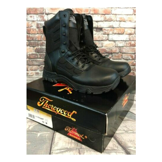 Thorogood Men's Deuce 8' Lace up Black Tactical Outerwear Boots Size 10M {1}