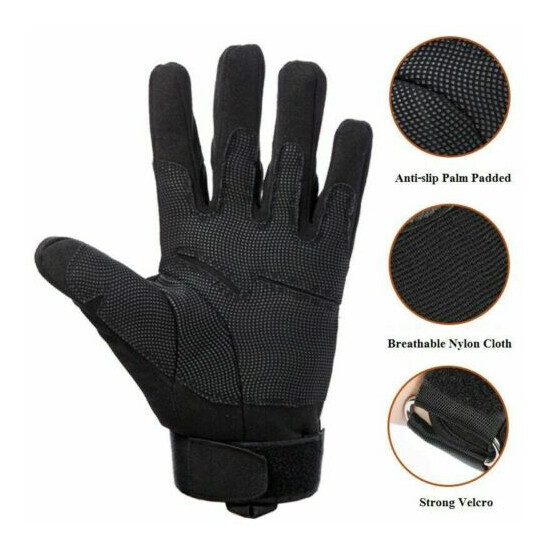 Hunting Tactical Full Finger Gloves Impact Protection Military Combat Duty Gear {4}