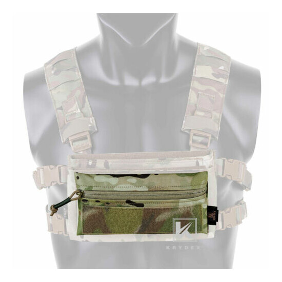 KRYDEX Tactical Front Candy Pouch Zipper Pack Hook Back for Chest Rig Vest Camo {6}