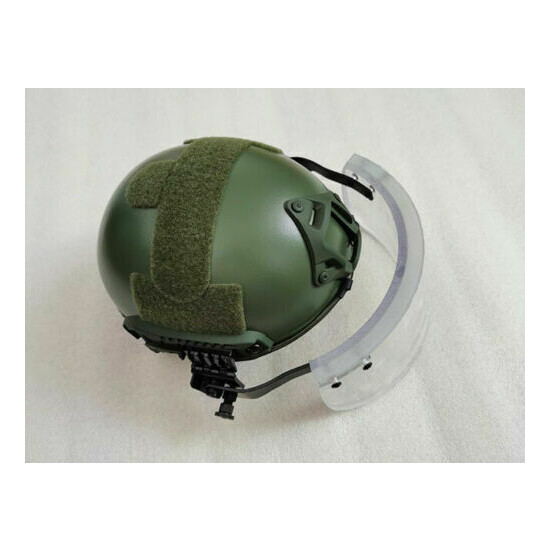 UHMW-PE IIIA Ballistic Bullet Proof Helmet Green (M) + 3A Bulletproof Face Mask  {11}