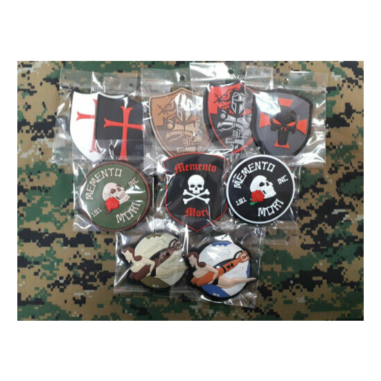 Airsoft Morale patch, tactical, Skull, Samurai, Knight, 3D PVC hook and loop  {1}