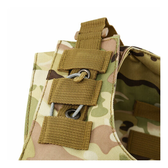 Military Tactical Vest Gear CP Camo Airsoft Molle Combat Assault Plate Carrier {6}