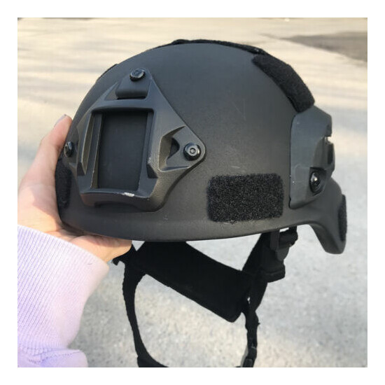 UHMW-PE Bullet Proof MICH 2000B Level IIIA Safety Ballistic Helmet Black {4}