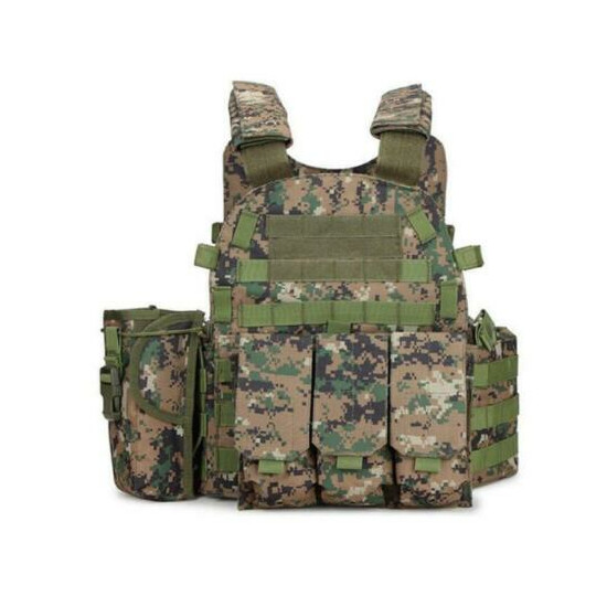 4pcs Tactical Vest Military Mag Holder Molle PC Airsoft Combat Assault Gear Sets {7}