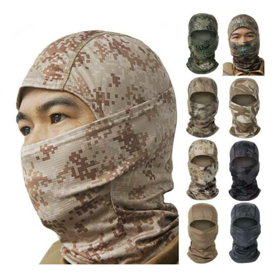 Camo Scarf Full Face Balaclava Hood Ninja Hunting Ski Army Tactical Hats {1}