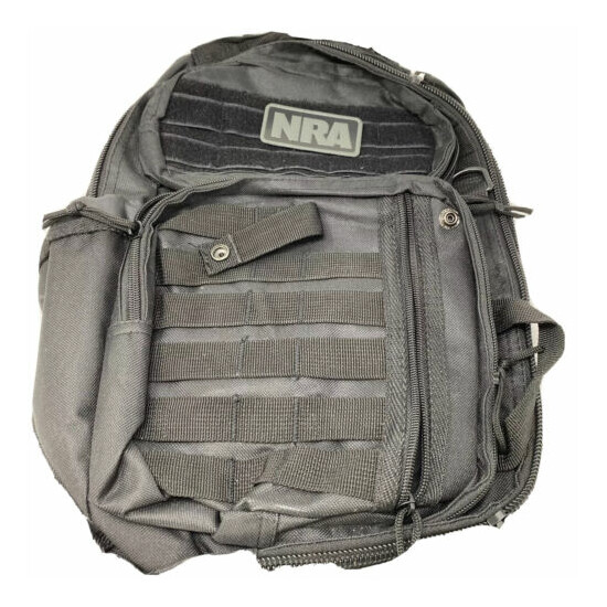 New NRA Tactical Tote Bag Backpack Hunting Black, Multiple Zippered Compartments {1}