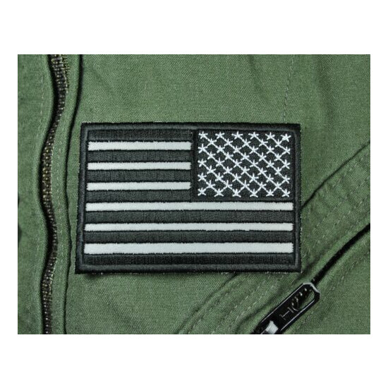 Subdued REFLECTIVE American Flag Patch {5}