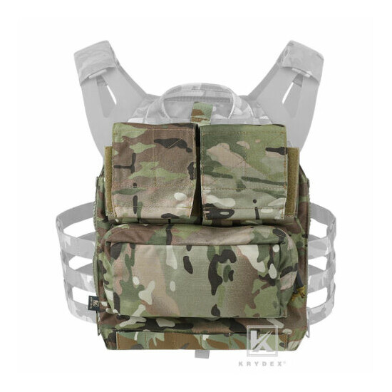 KRYDEX Tactical Zip-on Panel Plate Carrier Back Zipper Pack for CPC JPC2.0 Vest {8}