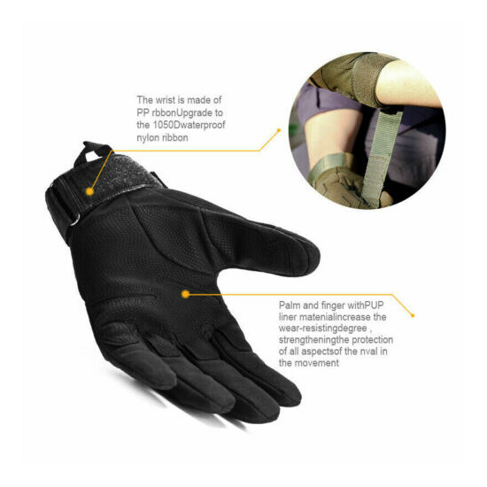 Mens Tactical Anti-Skid Full Finger Gloves Sports Hunting Military Training Gear {5}