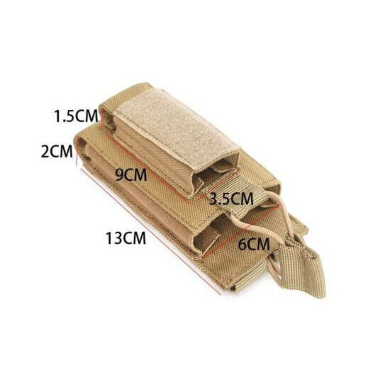 Tactical Single Molle Pouch Double Magazine Hiking Outdoor Accessory Waist Bag {6}