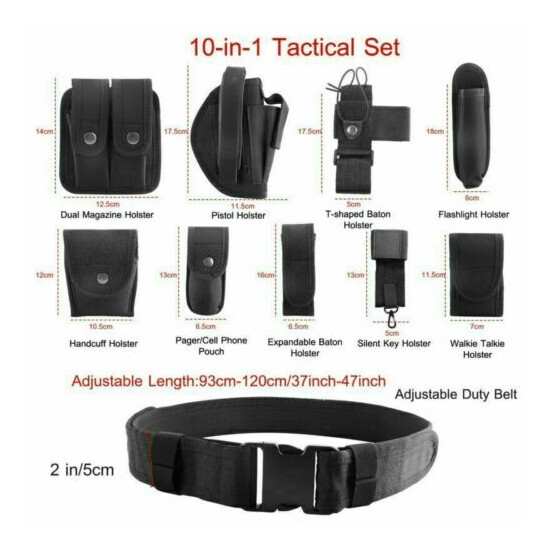 Tactical Nylon Police Security Guard Duty Belt Utility Kit System+ Pouch Outdoor {5}