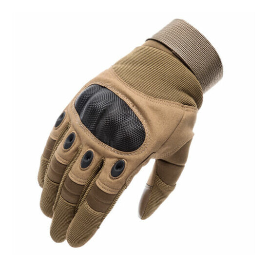 Tactical Hard Knuckle Full Finger Gloves Hunting SWAT Army Military Combat CS {15}