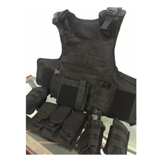 New Tactical Plate Carrier FREE BULLETPROOF 3a Inserts BODY ARMOR With Pouches {3}