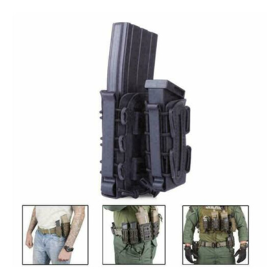 Tactical Molle Magazine Pouch for 5.56 7.62 9mm Rifle Pistol Magazine Holder Mag {7}
