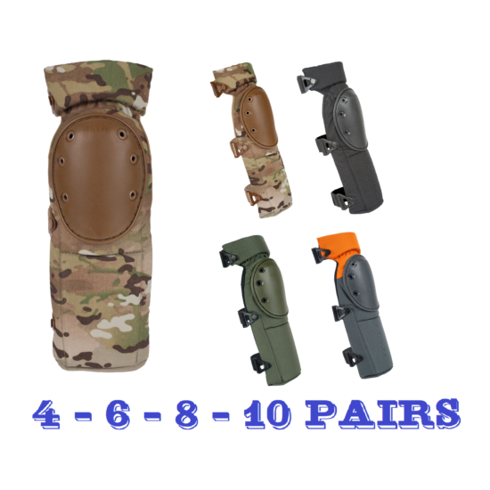 Tactical Pads Protector Knee Shin Guards Flexible Cap 1/2" Foam 4 6 8 10 Pairs {1}