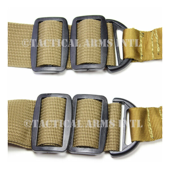 Tactical HIGH STRENGTH Dual 2 Two Point Bungee Sling Quick Release FDE Earth USA {3}