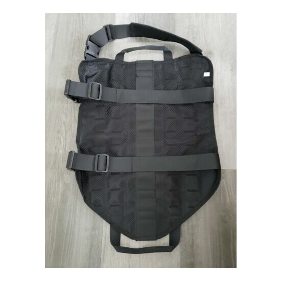 Outry Tactical Dog Vest Large 1000D Nylon Black New  {2}