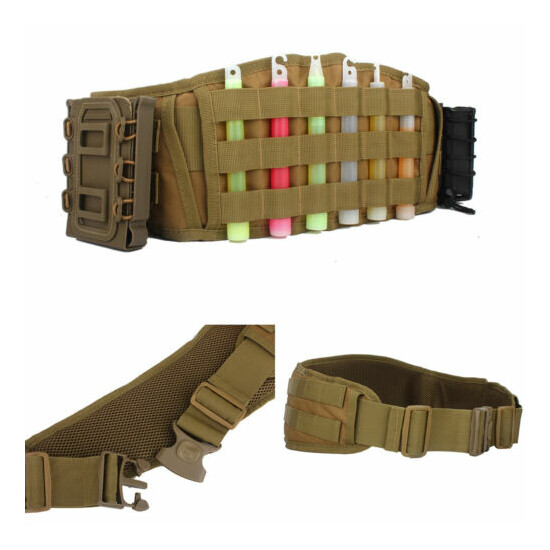 Men Military Belt Tactical Hunting Outdoor Waistband Molle Training Pouch Belt {1}