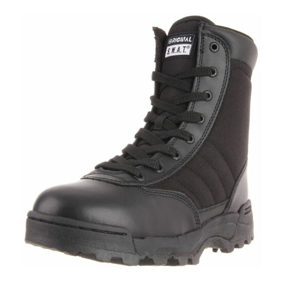 Original S.W.A.T. 115201 Men's Classic 9" Side Zip Work Boot, Black {1}