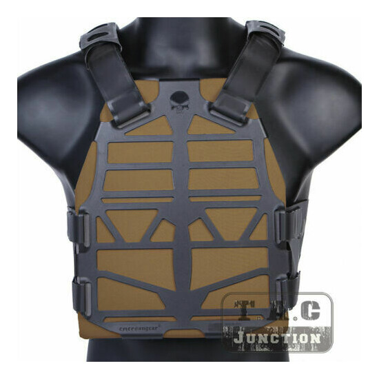 Emerson Tactical Skeleton Armor Frame Plate Carrier Vest + Plates Lightweight {13}