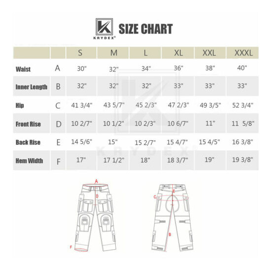 KRYDEX G3 Gun3 Combat Trouser Tactical Pants w/ Knee Pads Army Clothing Black {12}