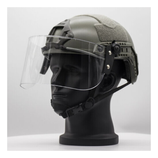 Tactical Face Shield Transparent Windproof Lens Mask For Mich/ FAST Helmet {4}