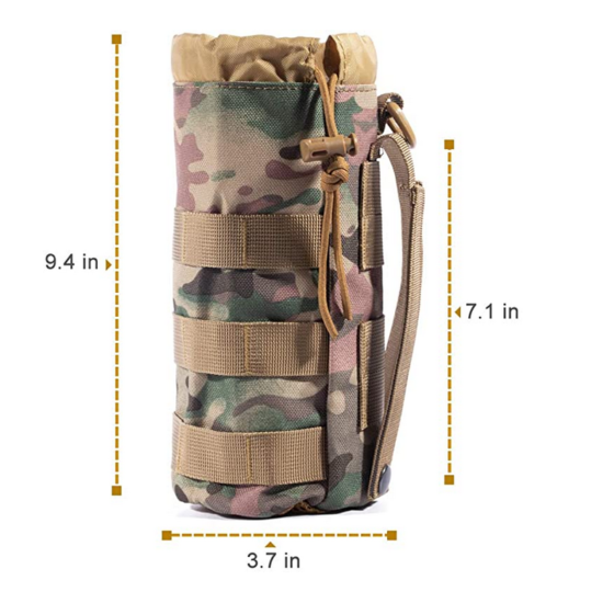 US FAST Upgraded Tactical Drawstring Molle Water Bottle Holder Tactical Pouches {4}