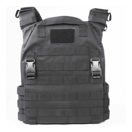Tactical Plate Carrier BLACK Molle Padded Breathable Mesh Ktactical Universal {8}