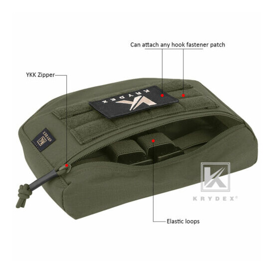 KRYDEX Dangler Drop Pouch MOLLE Dump Pack Storage for Armor Carrier Ranger Green {7}