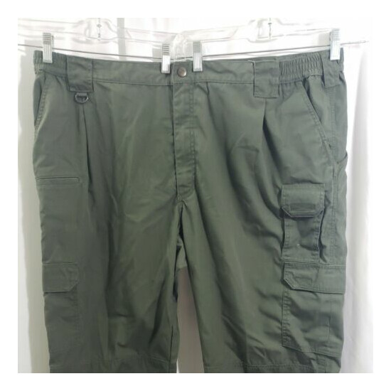 511 Tactical Cargo Pants Olive Green Elastic Comfort 5.11 Mens 44x28 Short  {1}