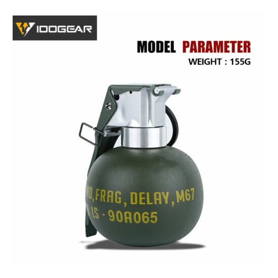 IDOGEAR Tactical M67 Grenade Body Model Dummy Frag Gren Quick Release Paintball {1}