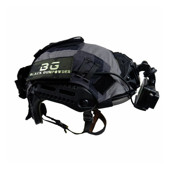 Black Gunpowder Tactical Helmet Cover for Hunting FAST Helmet T-Block Color {6}