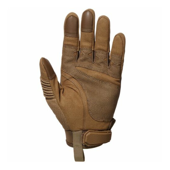 Leather Tactical Combat Full Finger Gloves Hunting Shooting Army Military Mens {25}